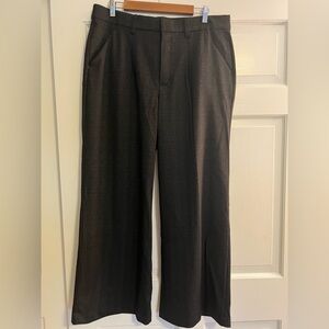 Wit & Wisdom Black Plaid-like Wide Leg Pants